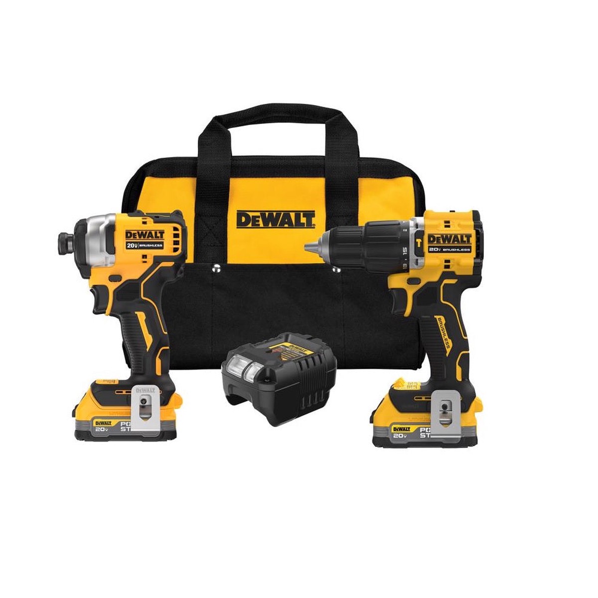 DeWalt DCK226E2 20V MAX ATOMIC Compact Hammer Drill and Impact Driver Kit 20 Volt