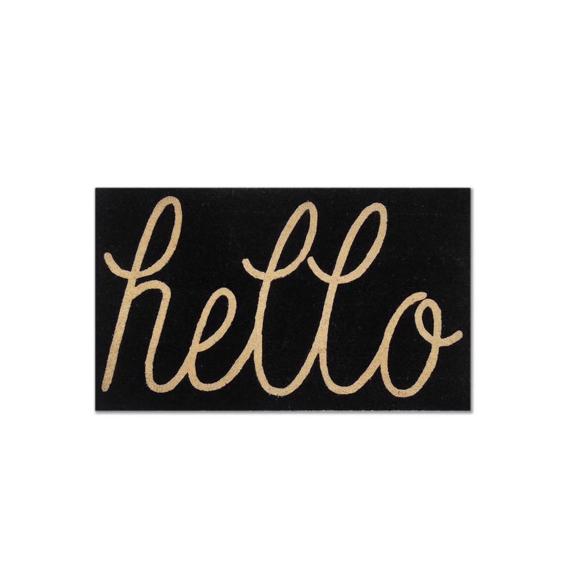 First Concept FC-72022 Hello Coir Door Mat Black