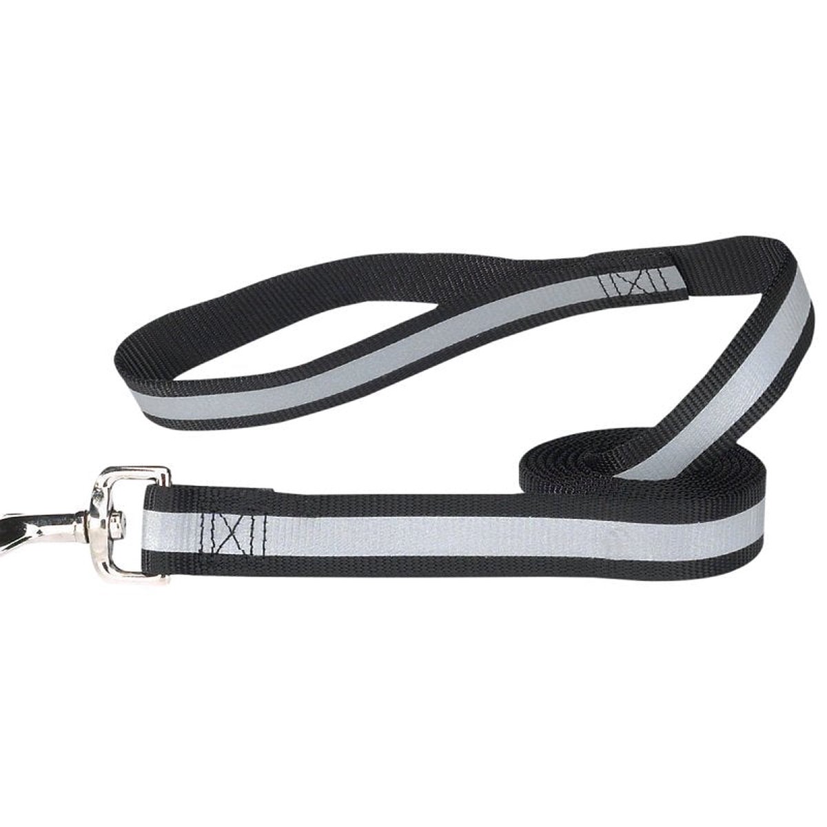 Guardian Gear ZA985 66 17 Reflective Dog Lead 6 ft L 1 in W Nylon Line Black Fastening Method Swivel Clip