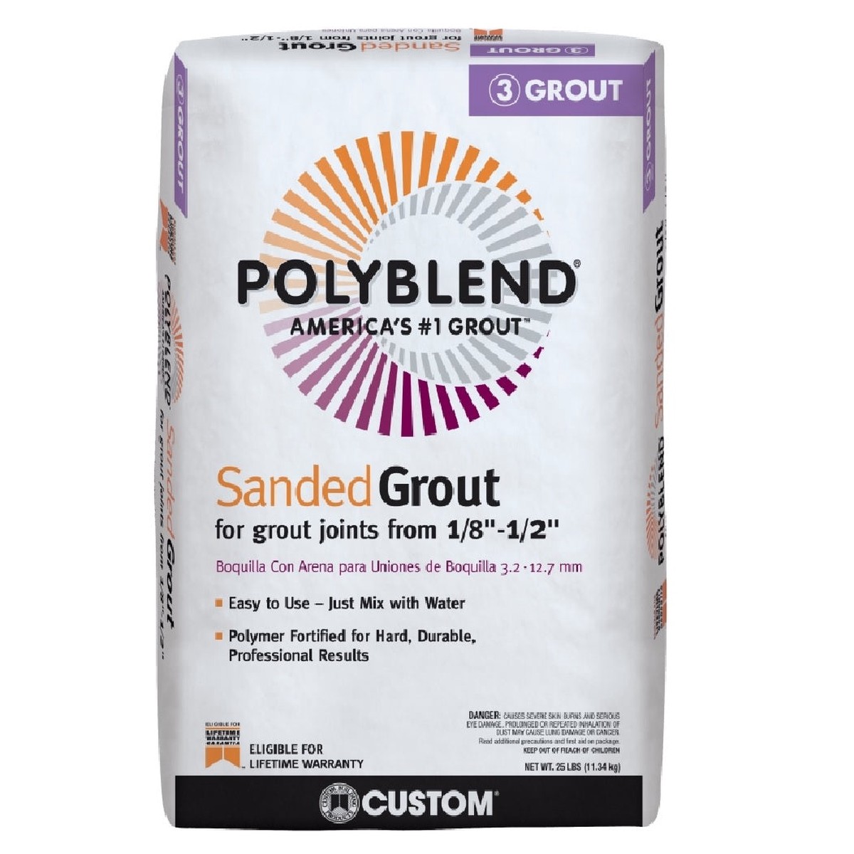 Custome Building PBG11525 Sanded Grout Powder