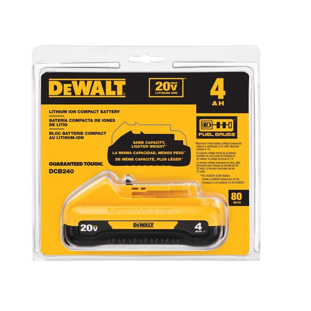 DeWalt DCB240 20V MAX Lithium-Ion Battery 4 Ah