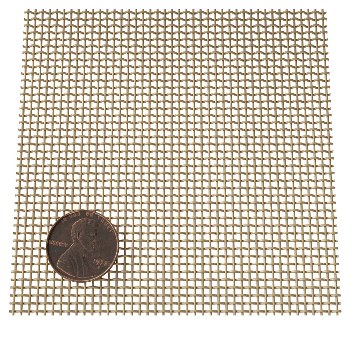 Fine Wire Mesh for Decorative Wire Grilles - 20 L x 48 W Satin Brass