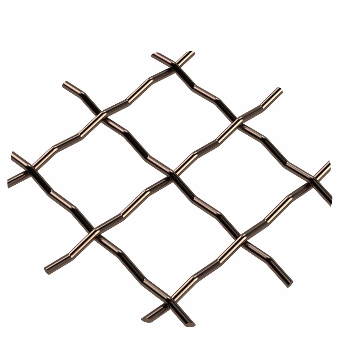 75 Pressed Single Diamond Decorative Grille - Antique Brass 36 W x 48 L Sheet