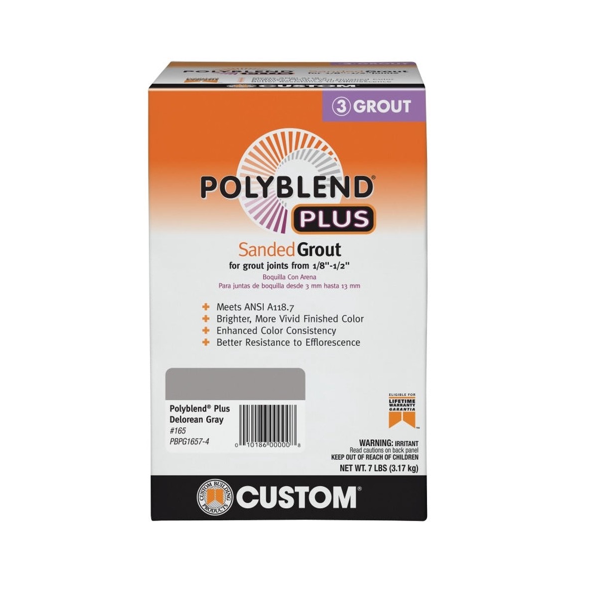 Polyblend Plus PBPG1657-4 Sanded Grout 7 Lbs