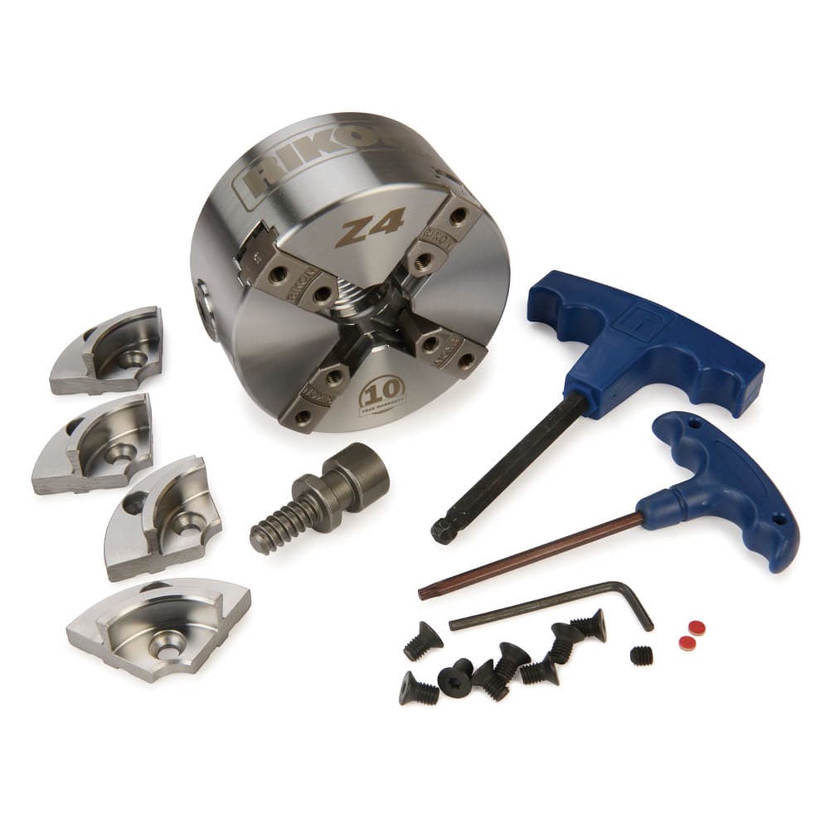 Z4 4-Jaw Lathe Chuck - Direct Thread - 1-14 x 8 TPI