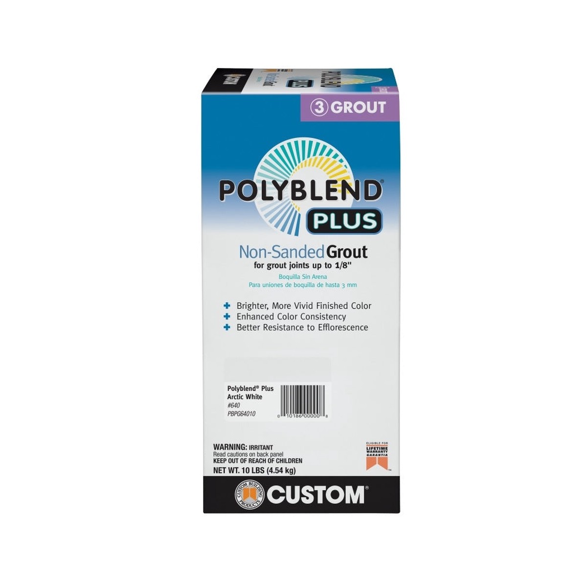 Custom Building PBPG64010 Non-Sanded Grout Arctic White
