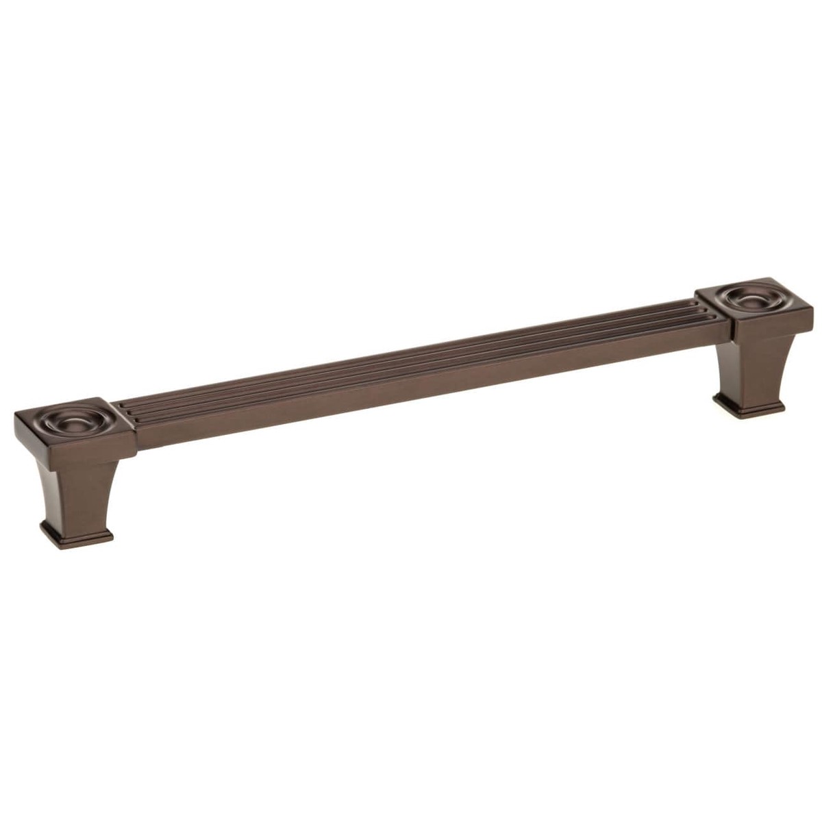 Art Deco Style Transitional Pull - 7-916 Center-to-Center - 8-12 OL - Honey Bronze