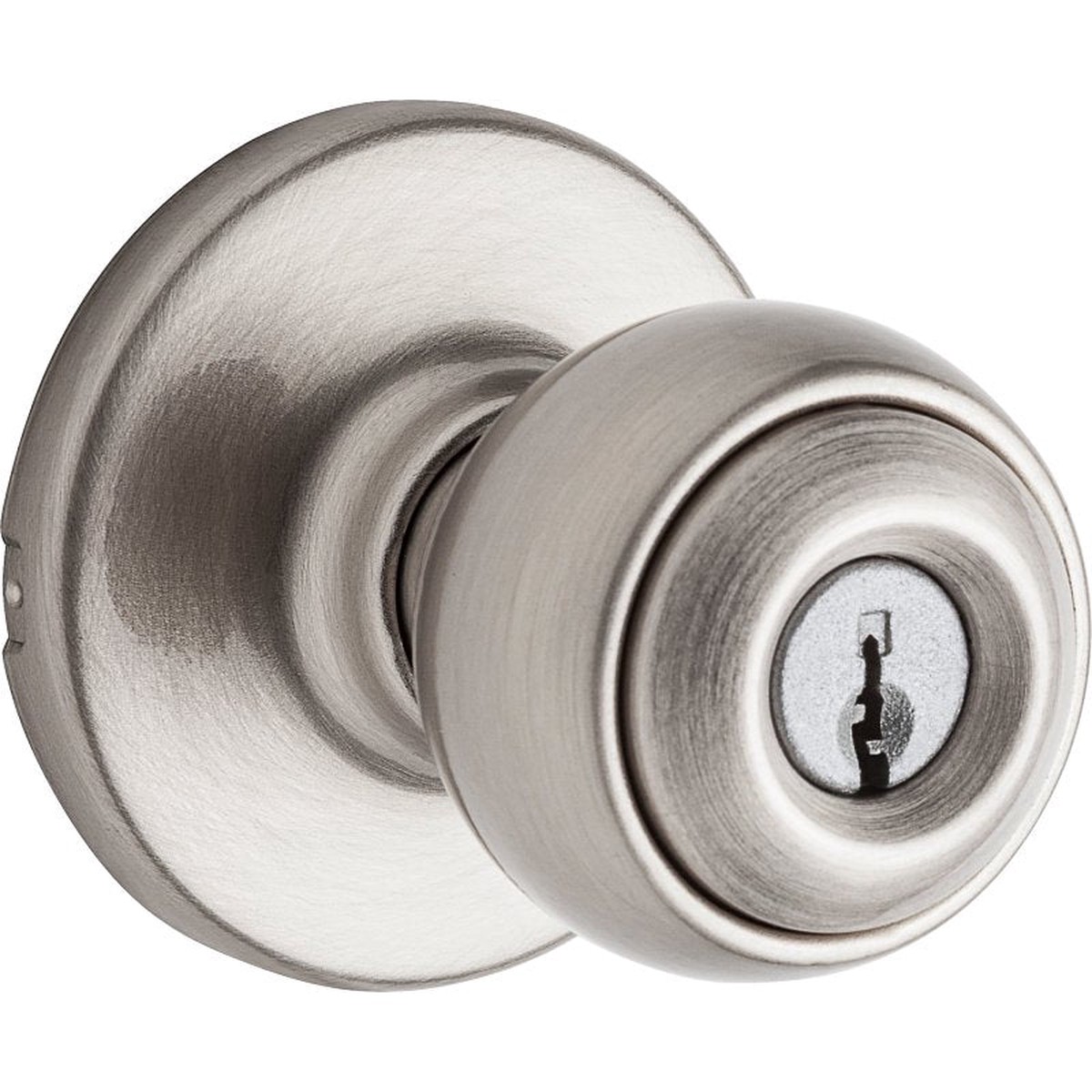 Kwikset 400P 15 6AL RCS Entry Knob Satin Nickel Zinc KW1 Keyway Re-Key Technology Smartkey Residential 3 Grade