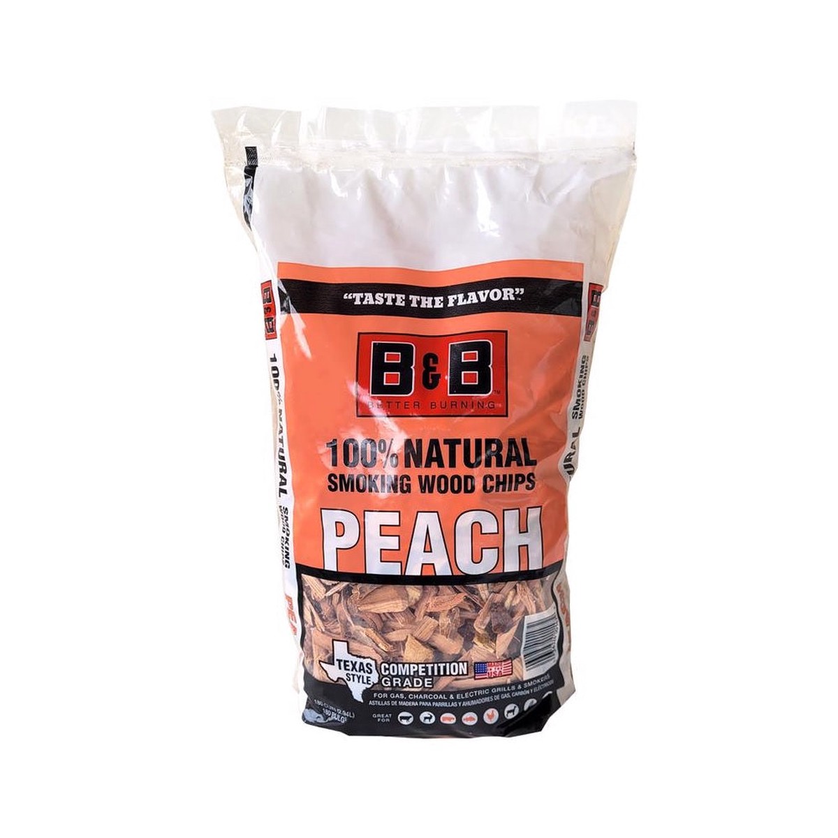 BB Charcoal C00147 All Natural Peach Wood Smoking Chips 180 cubic Inch