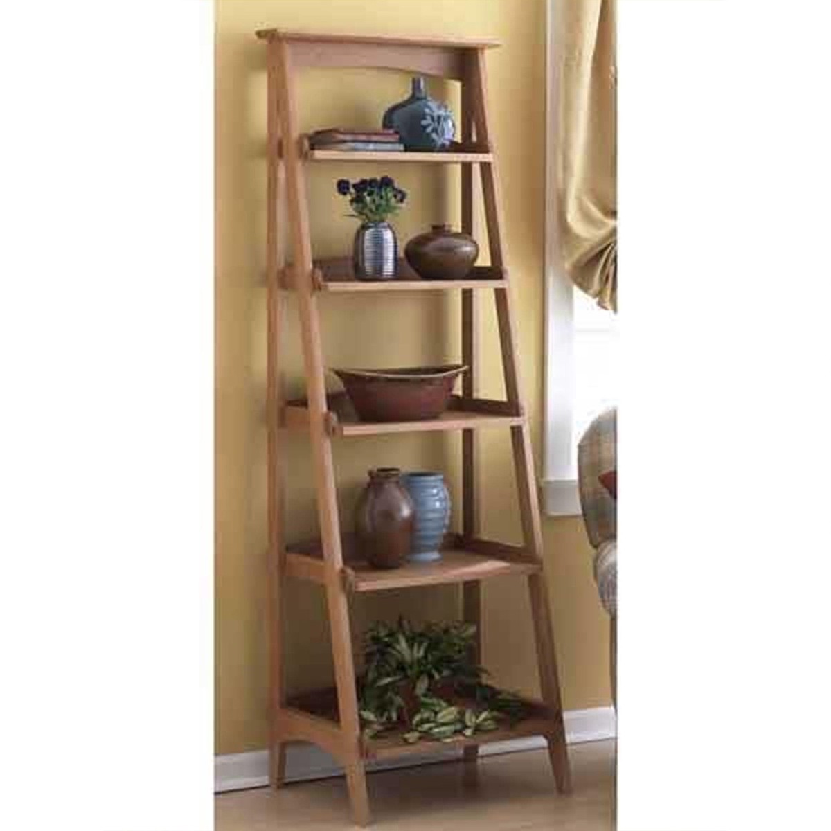 Downloadable Woodworking Project Plan to Build Shelves with a Fresh Slant