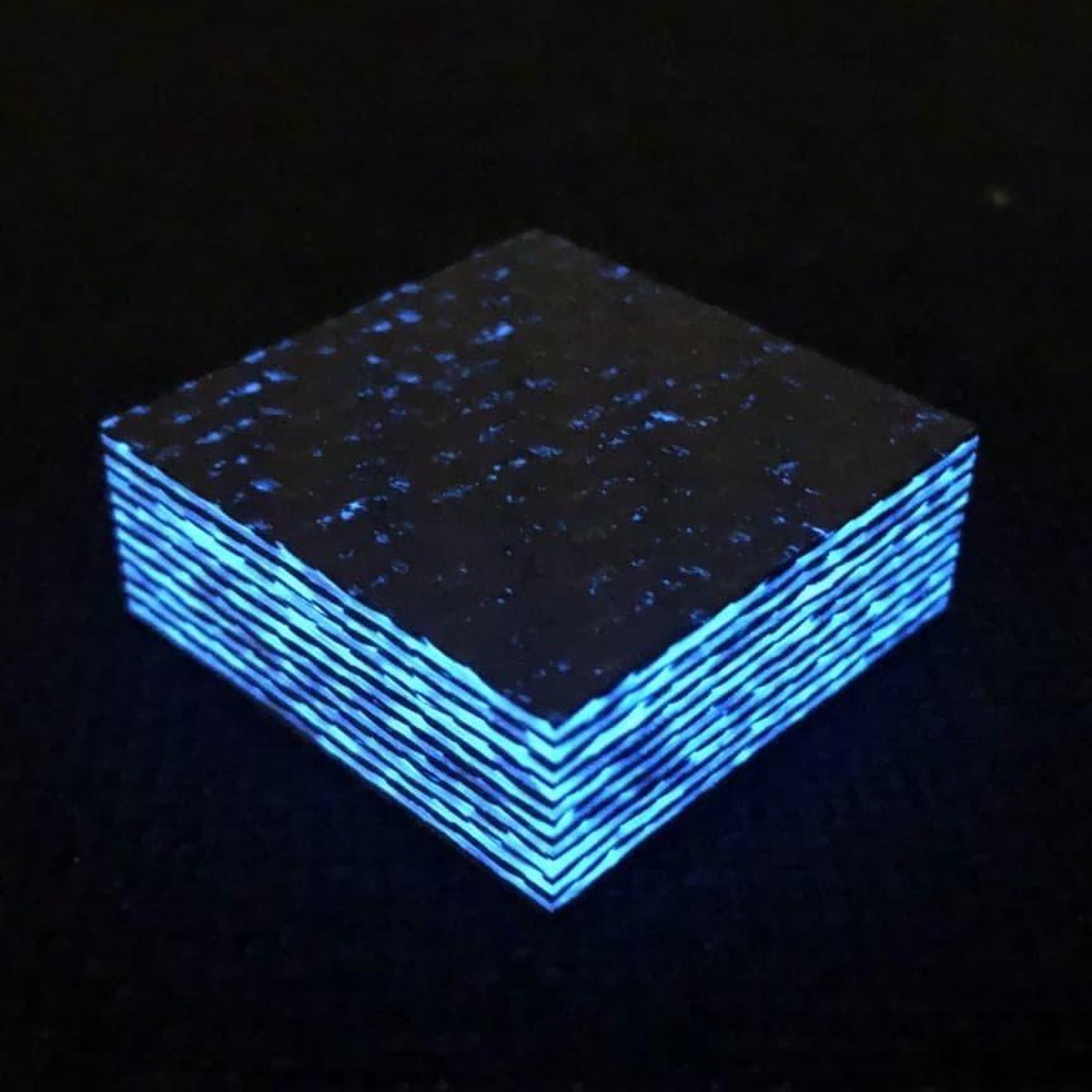 Arctic Ice Blue Glow Carbon Fiber- 12 Thick - CarbonWaves