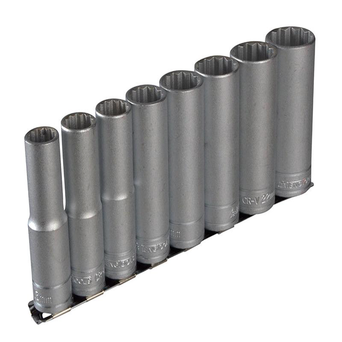12in Drive M1207 Socket Clip Rail Set 8 Piece