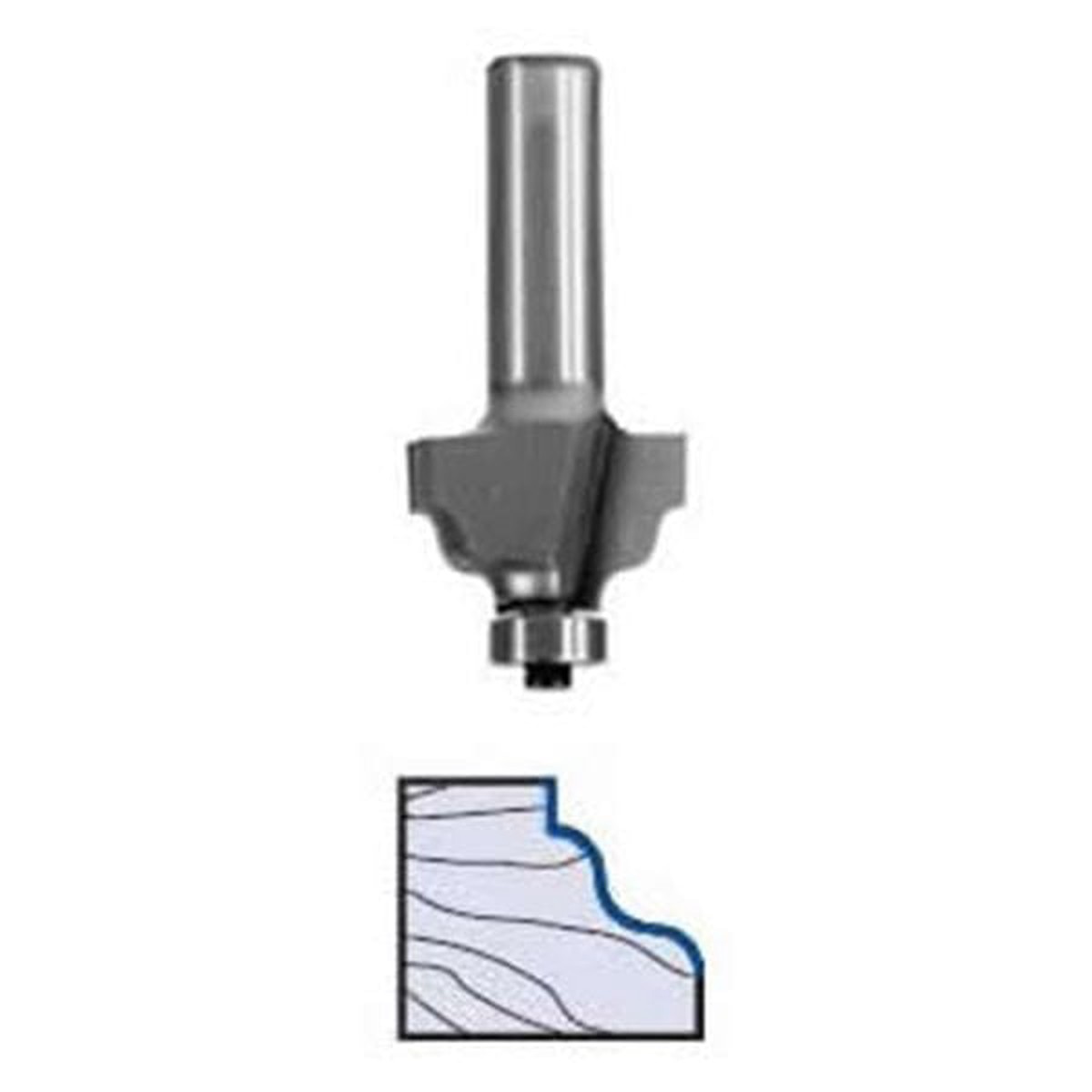 3172 Wavy Edge Router Bit 12 SH 18 R 1-14 D X 34 CL X 2-12 OL