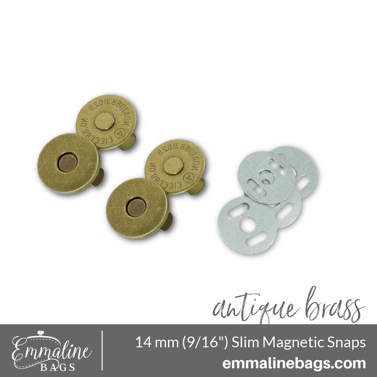 Magnetic Snap Closures 916 (14 mm) SLIM in Antique Brass (2 Pack)