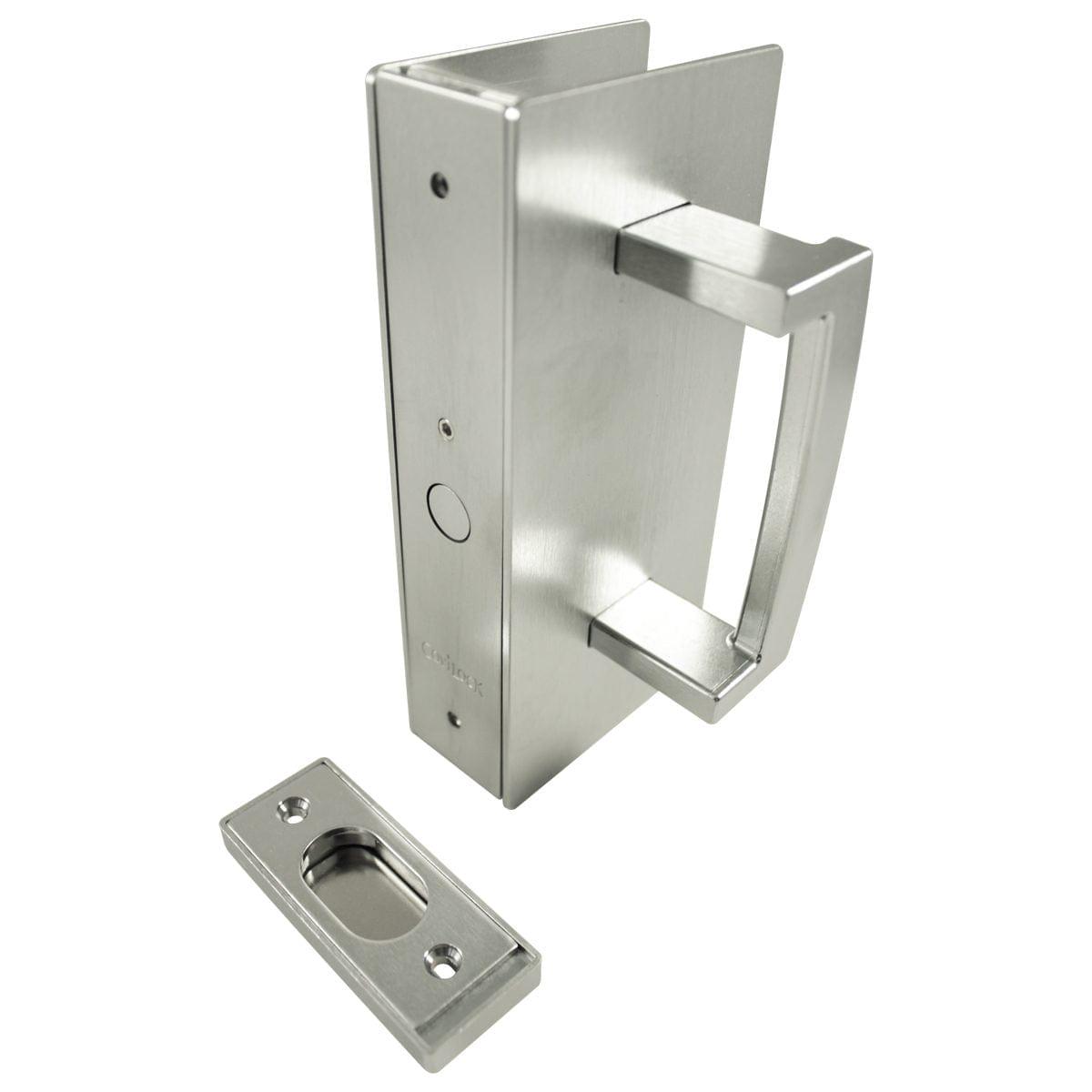 Cavity Sliders CL400 ADA Magnetic Pocket Door Handle Satin Chrome - Fits 1-38 Door