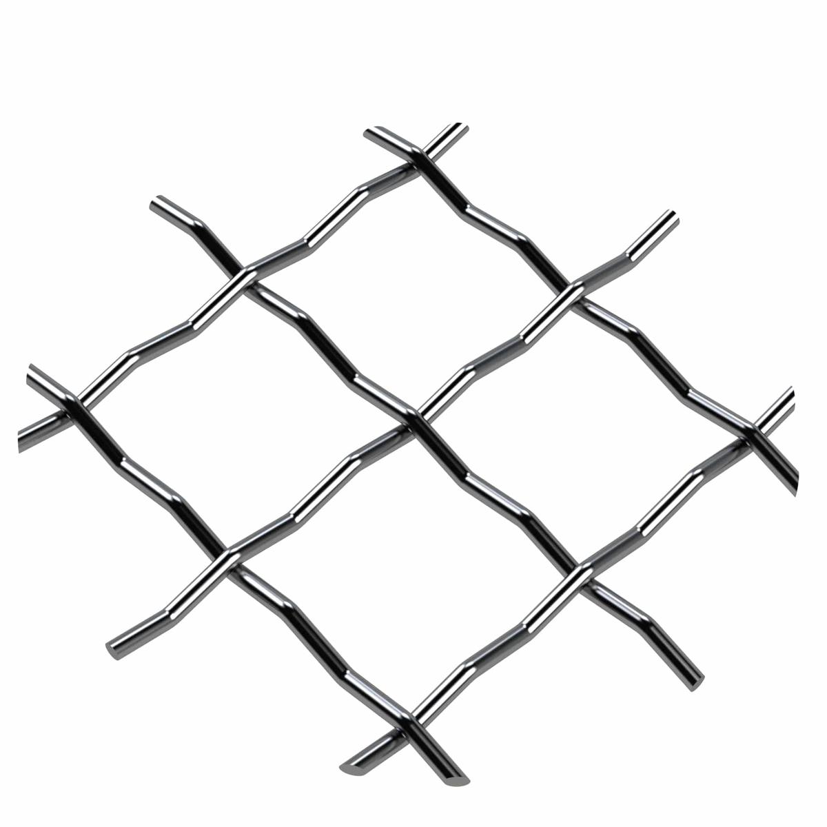 75 Pressed Single Diamond Decorative Grille - Satin Nickel 18 W x 48 L Sheet