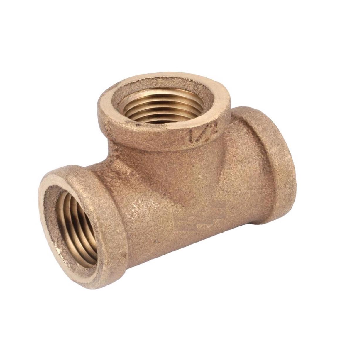Anderson Metals 738101-24AH FPT Tee Red Brass