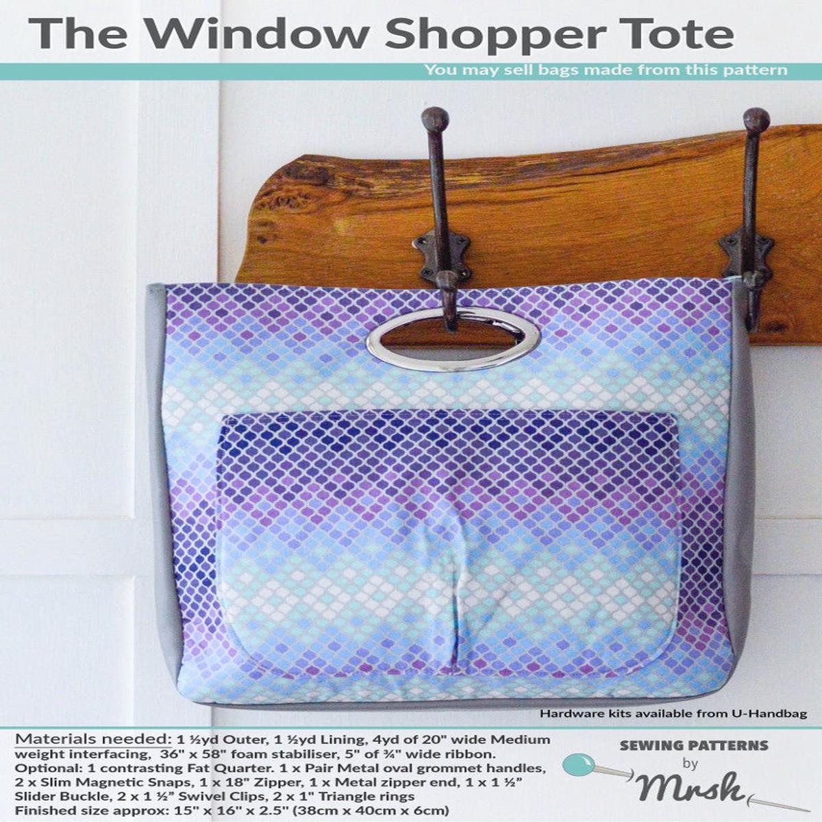 Window Shopper Tote by Sewing Patterns by Mrs H (Printed Paper Pattern)