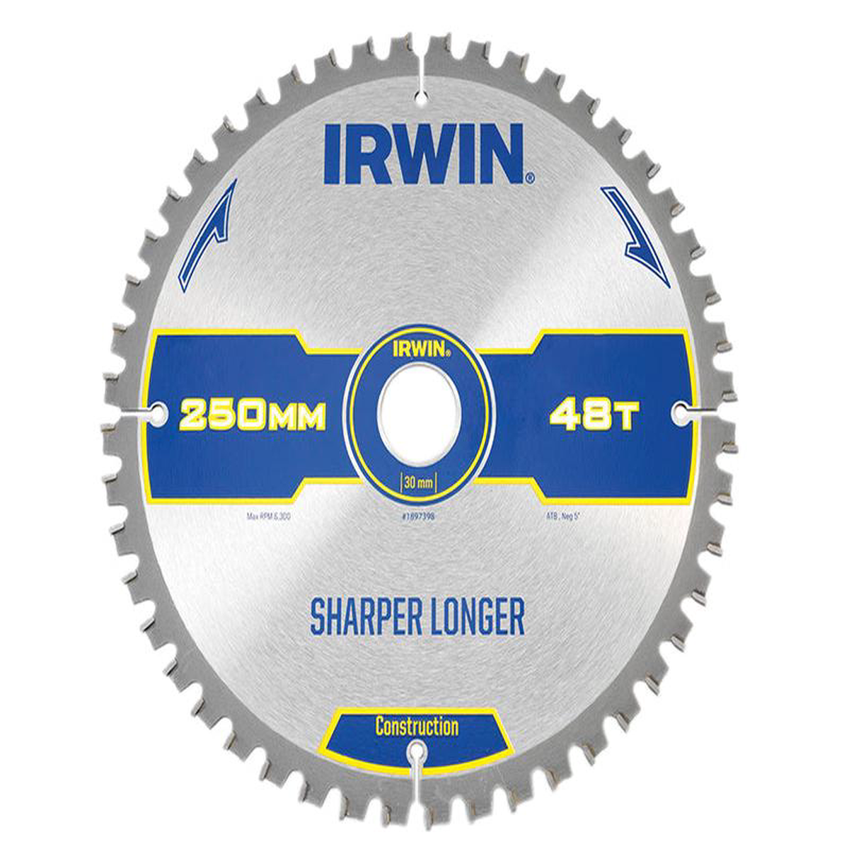 Construction Mitre Circular Saw Blade 250 x 30mm x 48T ATBNeg