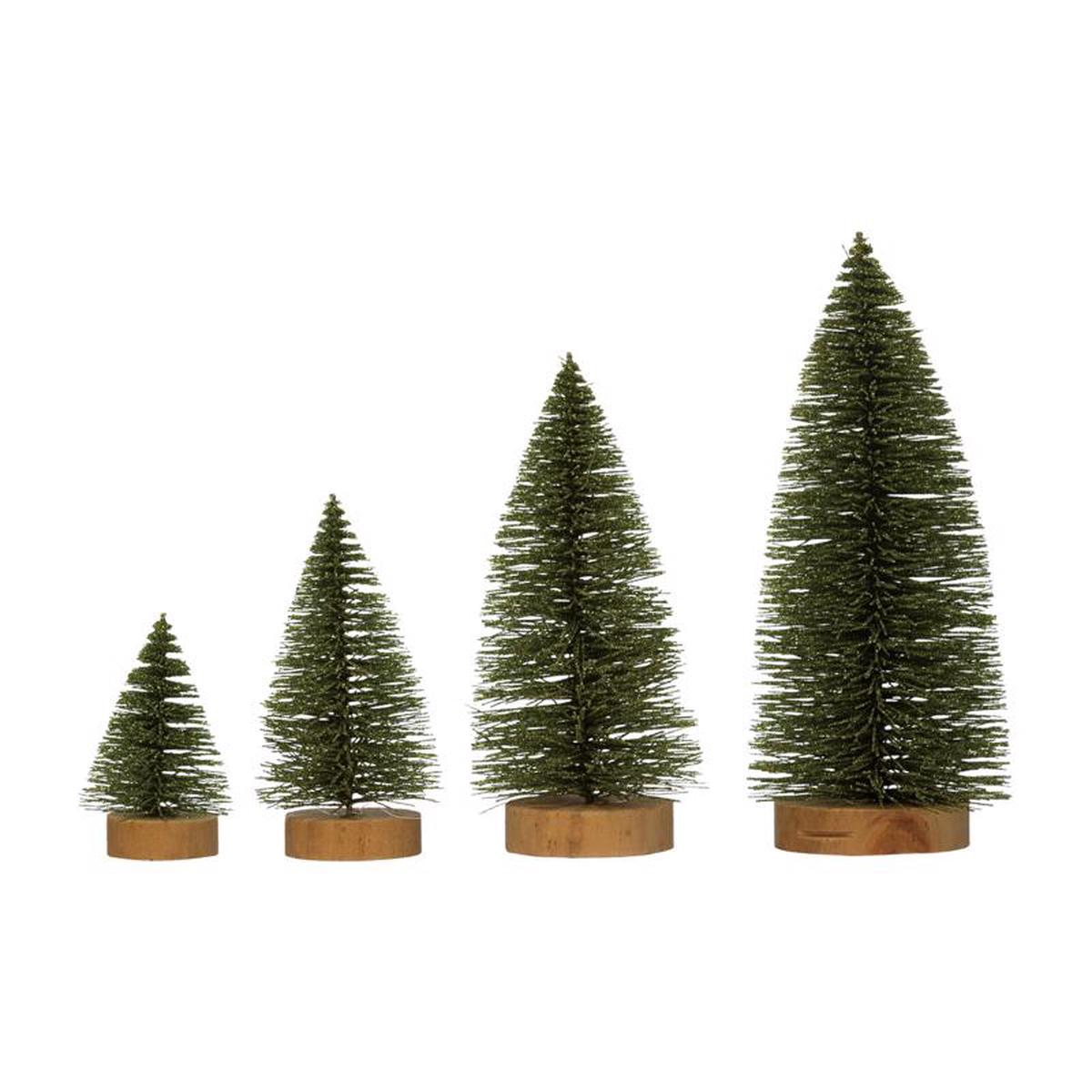 Creative Co-op XS1755 Bottle Brush Sisal Christmas Trees BrownGreen