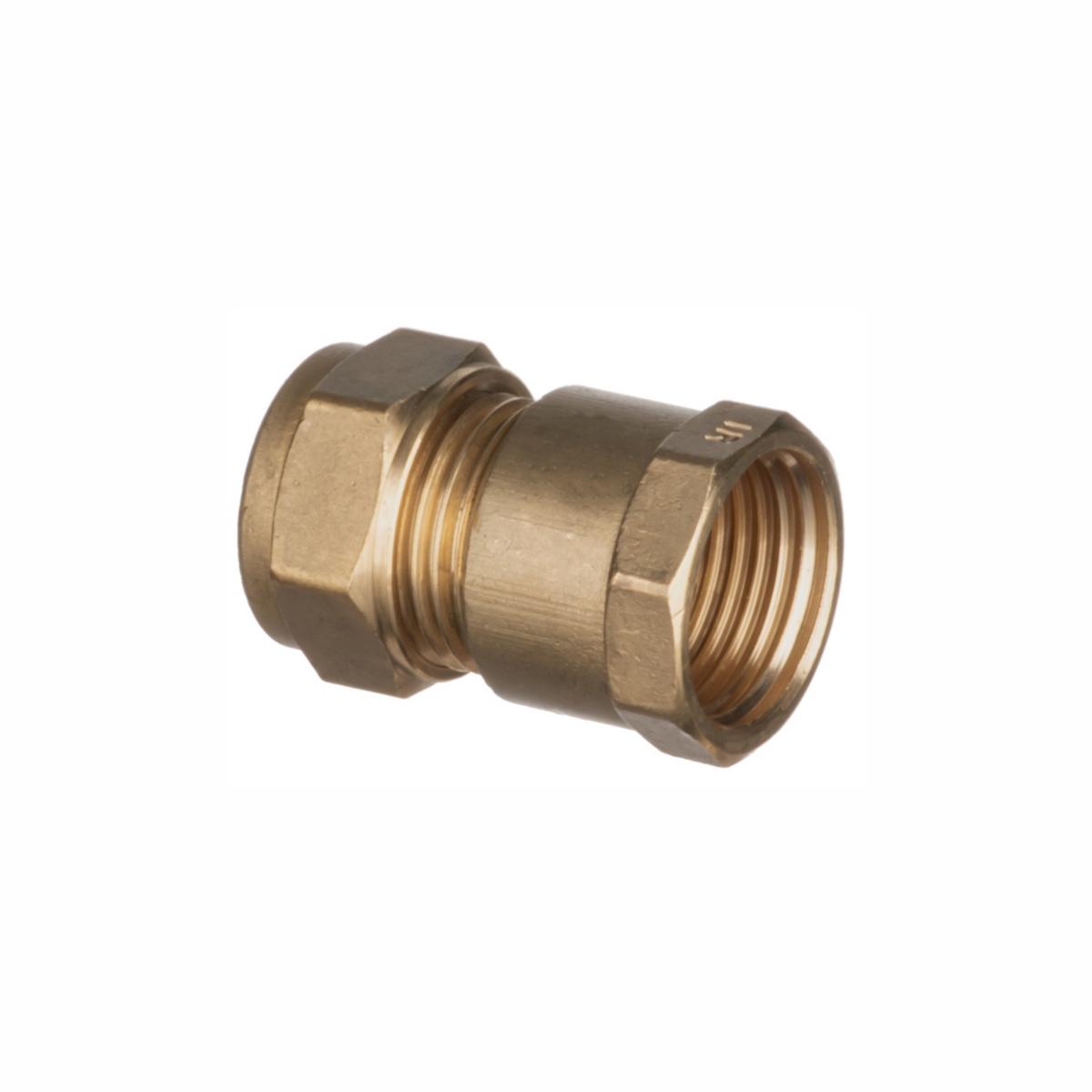 Easi Plumb - 12 FI Straight Brass Compression Coupling