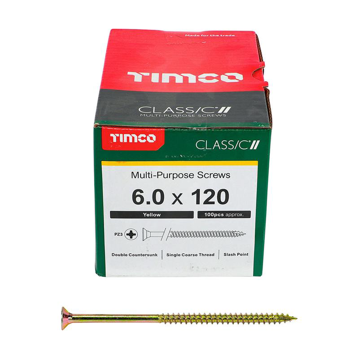 TIMCO Classic Multi-Purpose Countersunk Gold Woodscrews 8211 60 x 120