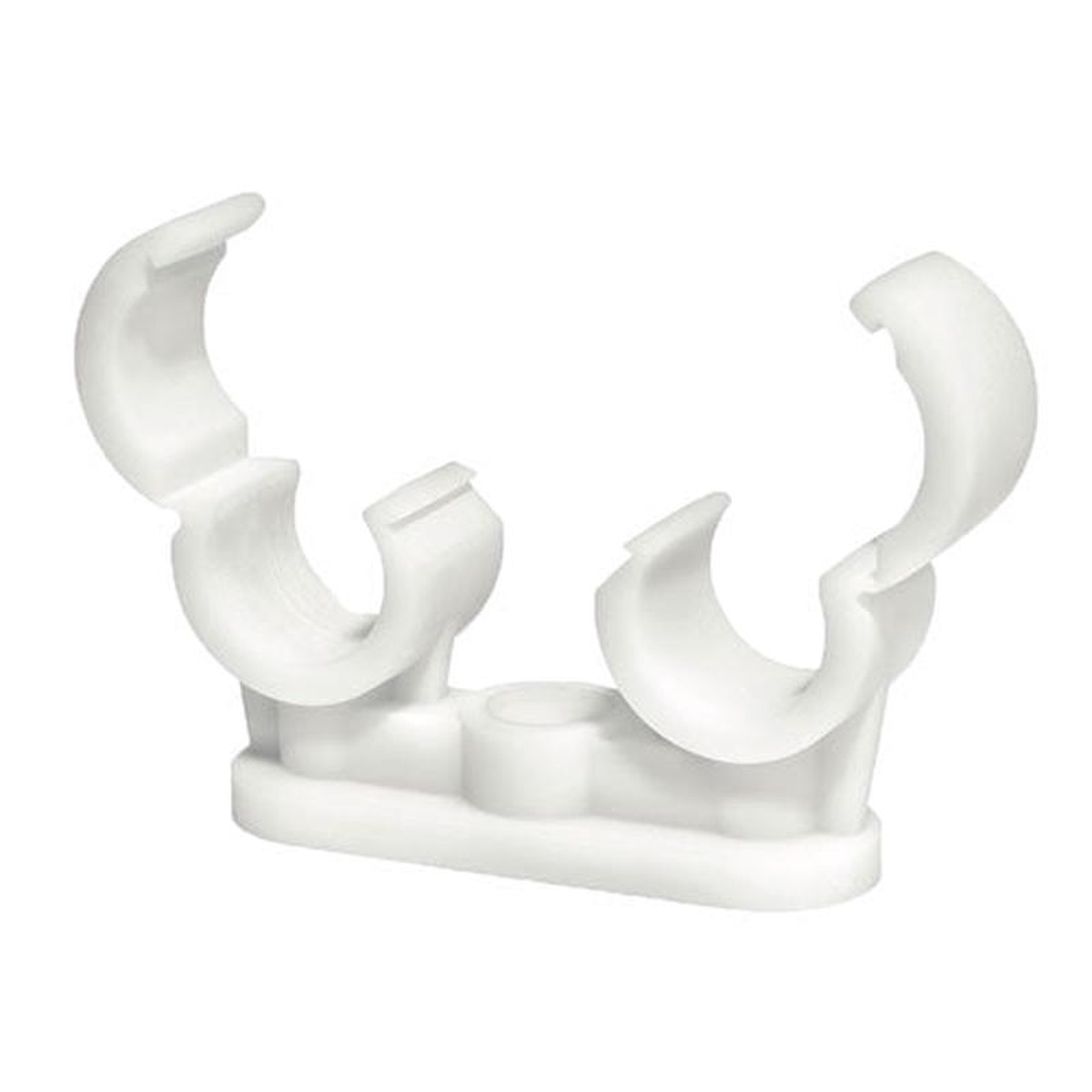 Quick Lock Double Pipe Clips White 8211 15mm