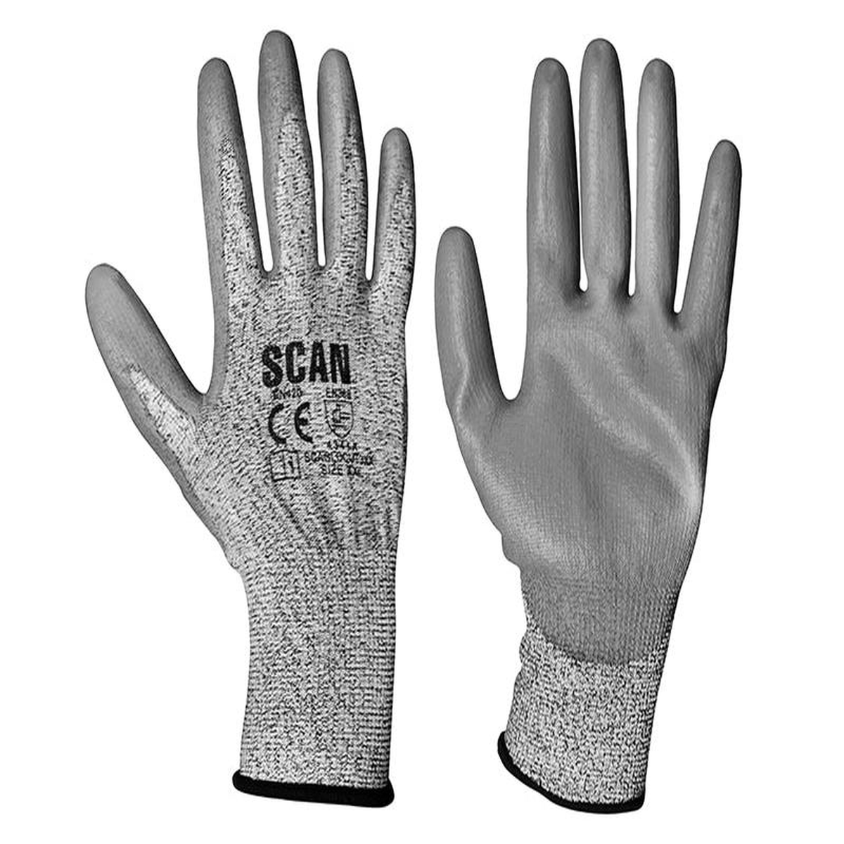Grey PU Coated Cut 3 Gloves 8211 XXL (Size 11)