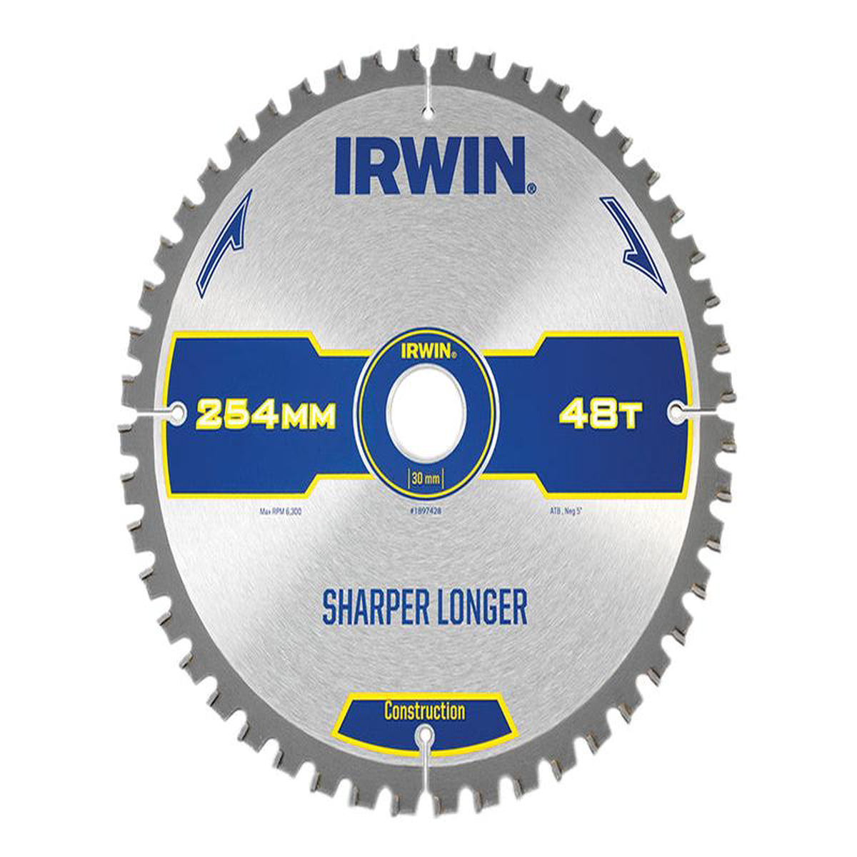 Construction Mitre Circular Saw Blade 254 x 30mm x 48T ATBNeg