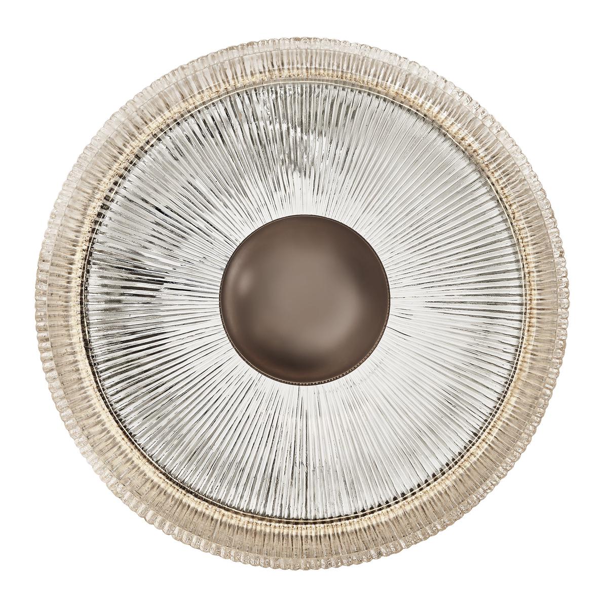 Ribbed Glass Dish Wall Diffuser - 12 Inch - Clear