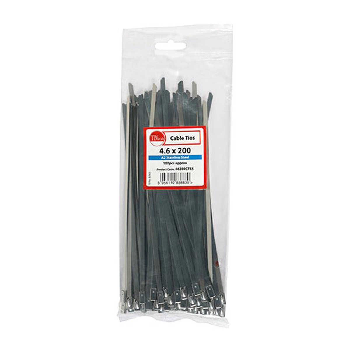 TIMCO Cable Ties A2 Stainless Steel 8211 46 x 200