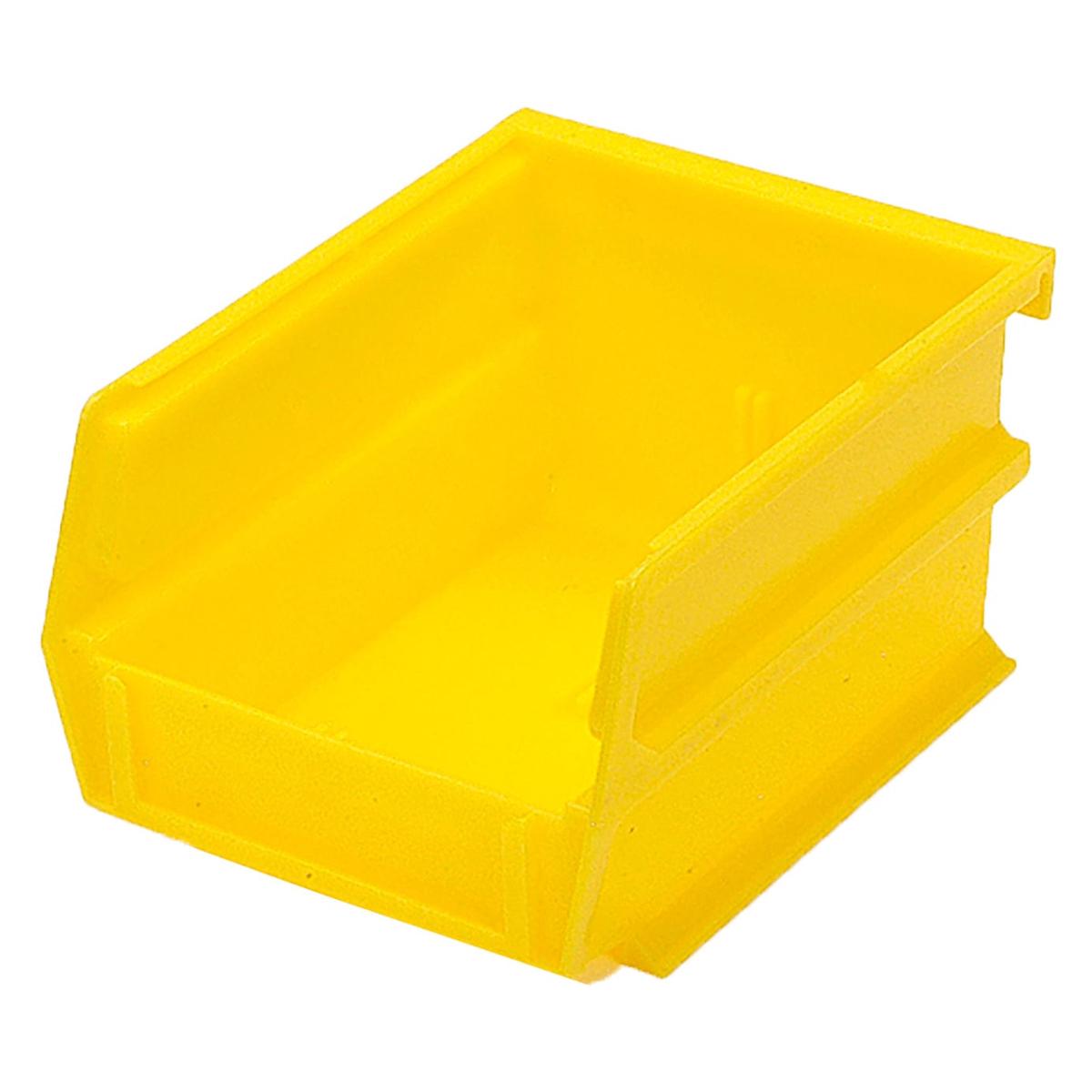 5-38 L x 4-18 W x 3 H Yellow Stacking Hanging Interlocking Polypropylene Bins 6 CT