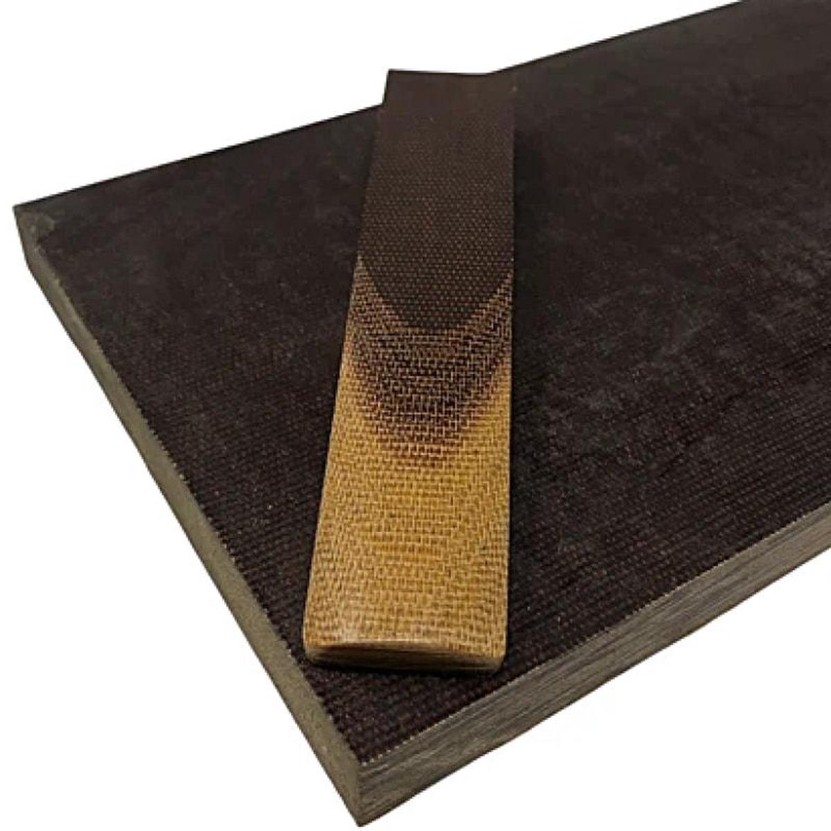 Vintage Canvas Micarta- NATURAL BROWN- 12 34