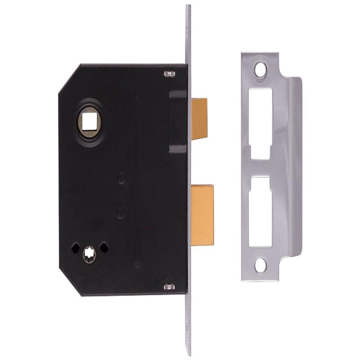 2294 Mortice Bathroom Lock Chrome Finish 63mm 25in Visi