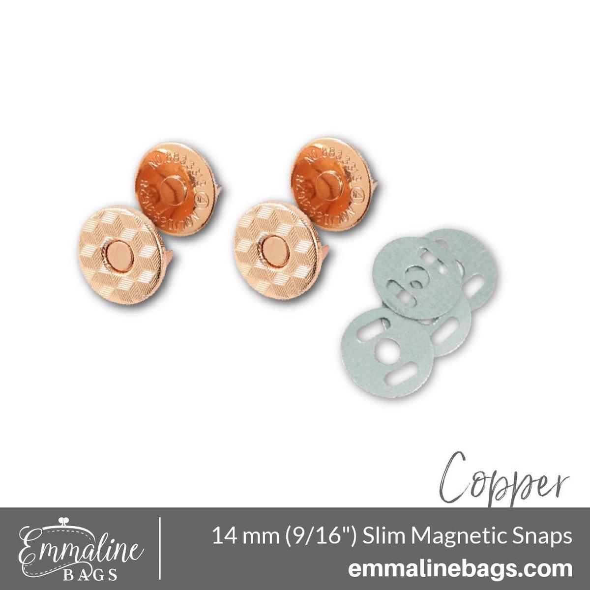 Magnetic Snap Closures 916 (14 mm) SLIM in Copper (2 Pack)
