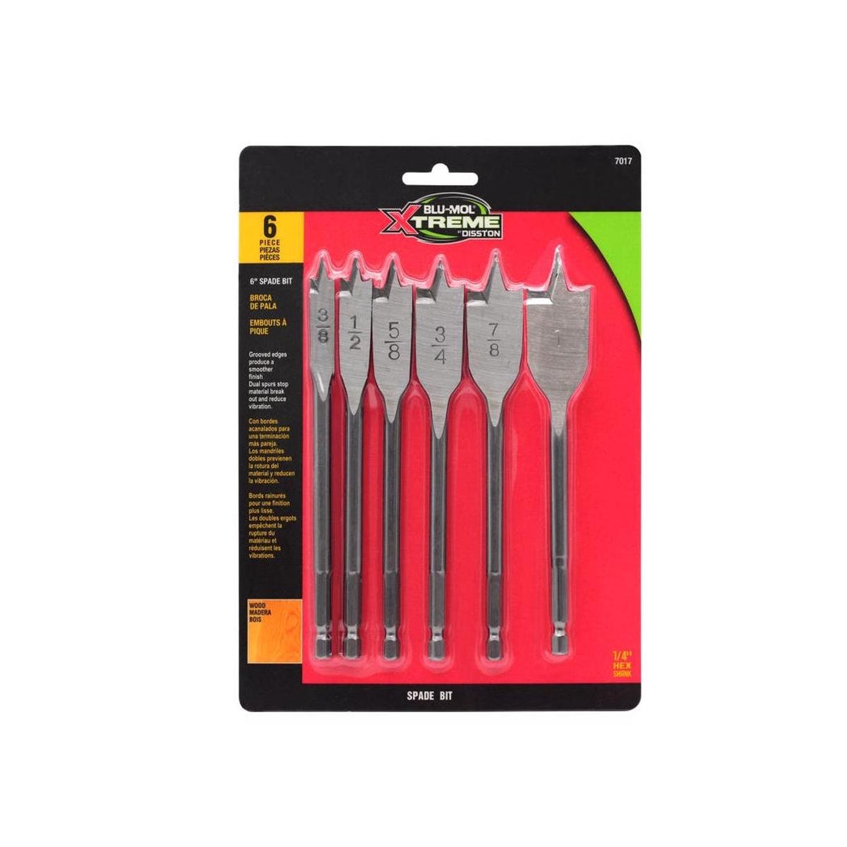 Blu-Mol Xtreme E0217017 Spade Bit Set Carbon Steel