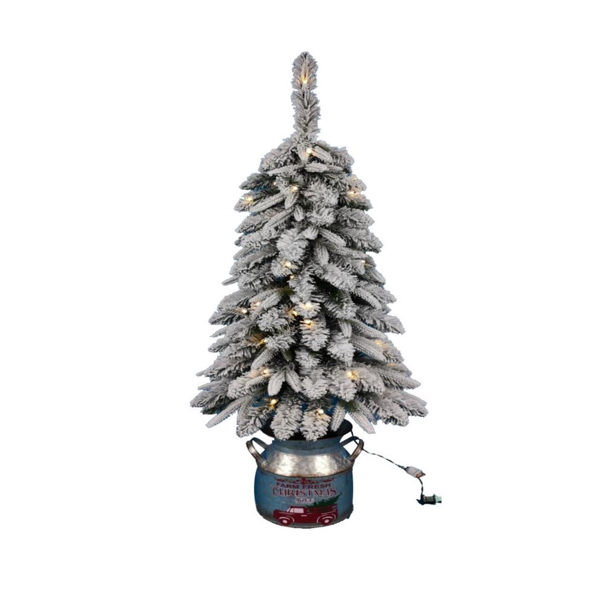 Santas Forest 27636 Milk Can Base Christmas Trees 3 Feet