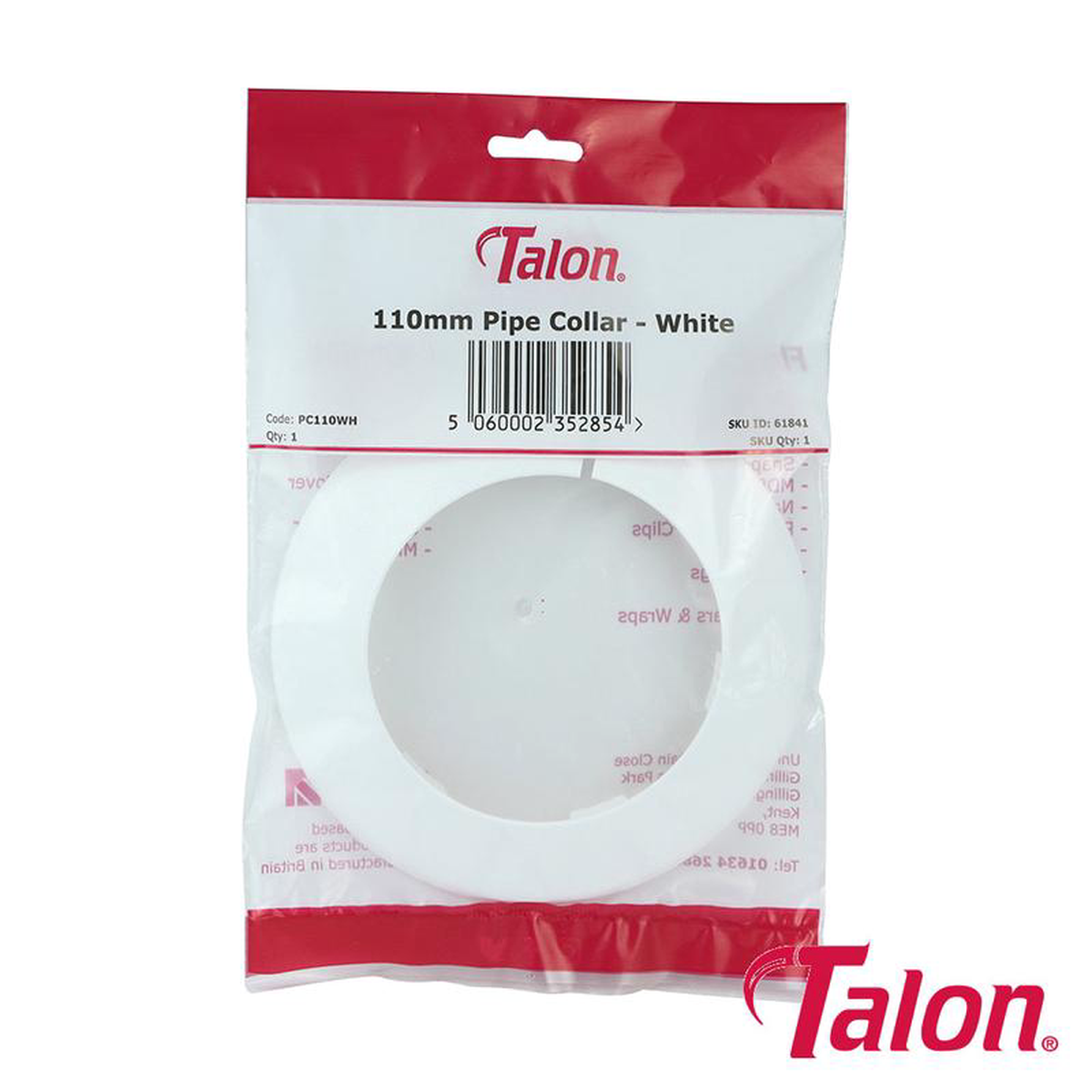 Talon Pipe Collar White 8211 110mm