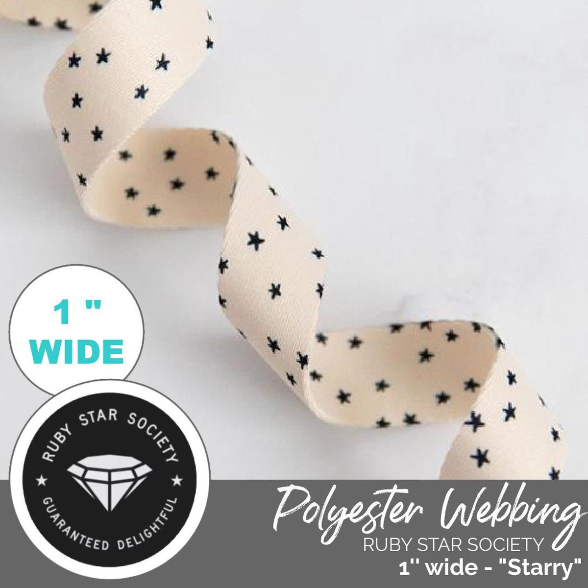 RSS Polyester Webbing Starry 1 (25mm) Wide (Per 1 Yard)