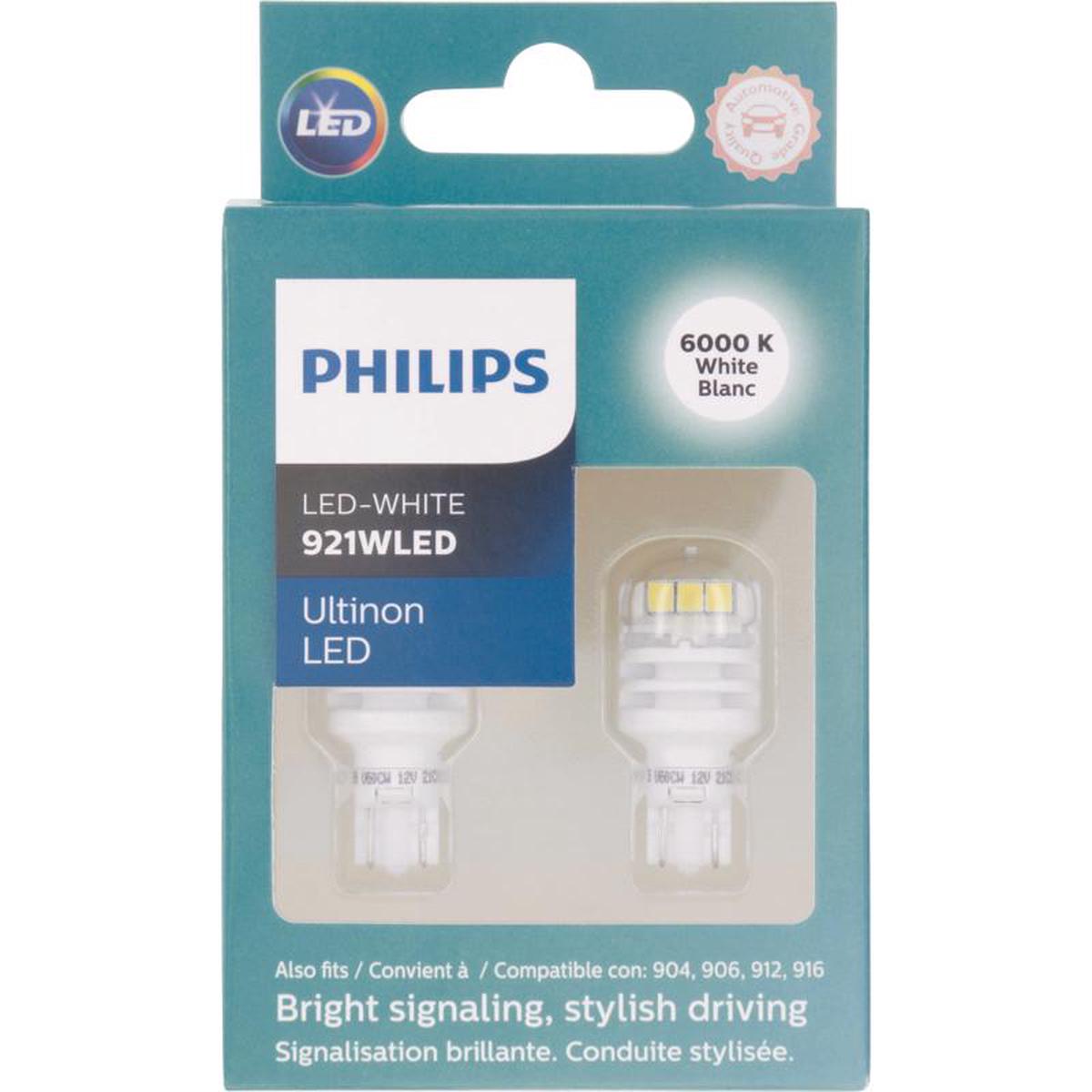 Philips 921WLED Ultinon LED Miniature Automotive Bulbs 12 Volt