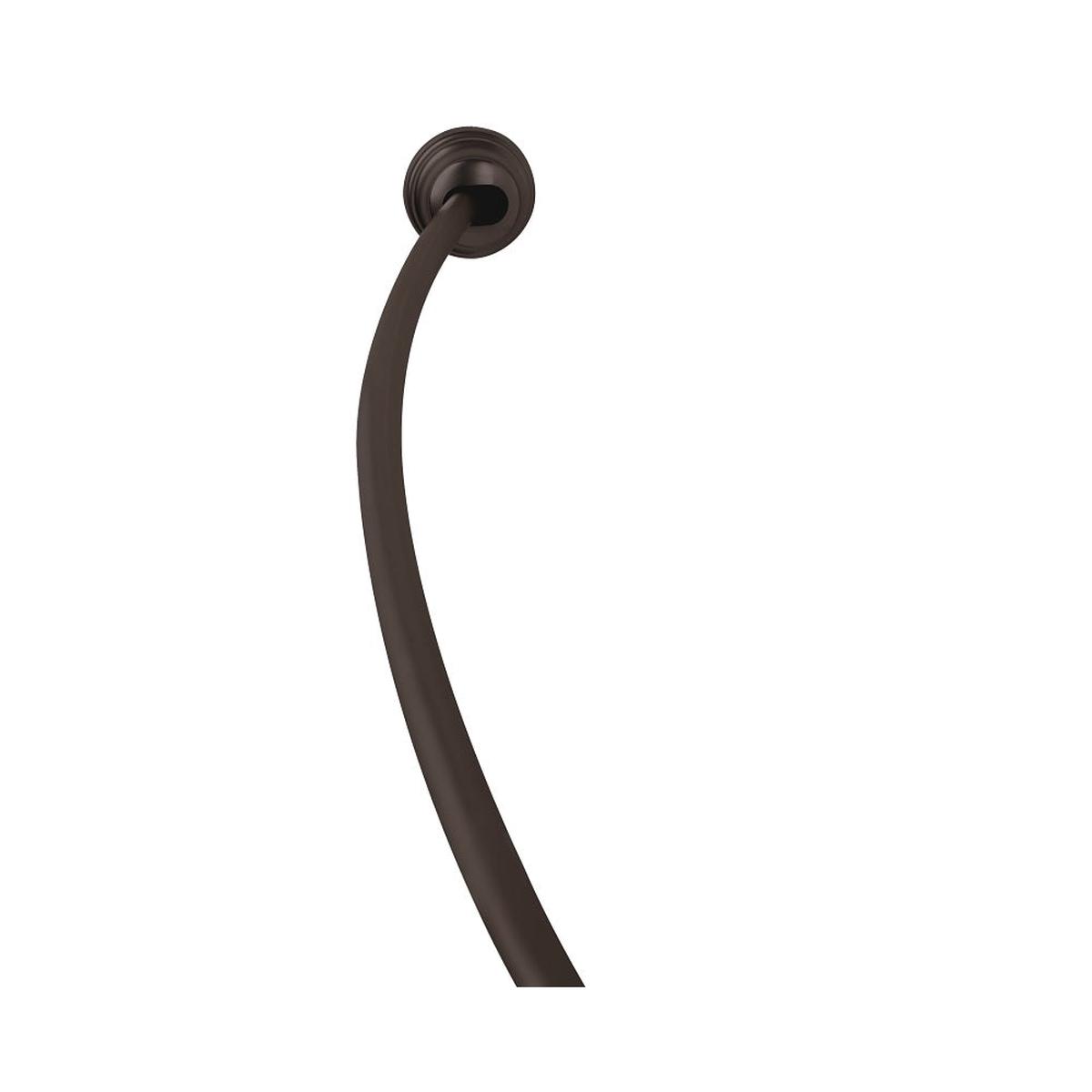 Zenna Home 35635ALHBL Single Curve Shower Rod Aluminum