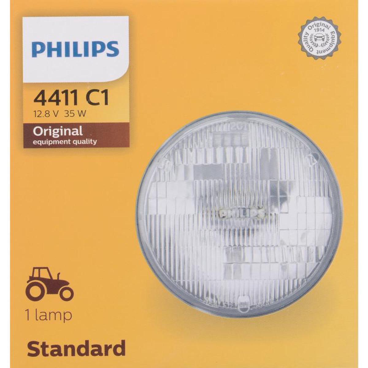 Philips 4411C1 Standard Halogen Low Beam Automotive Bulb 35 Watts 128 Volt