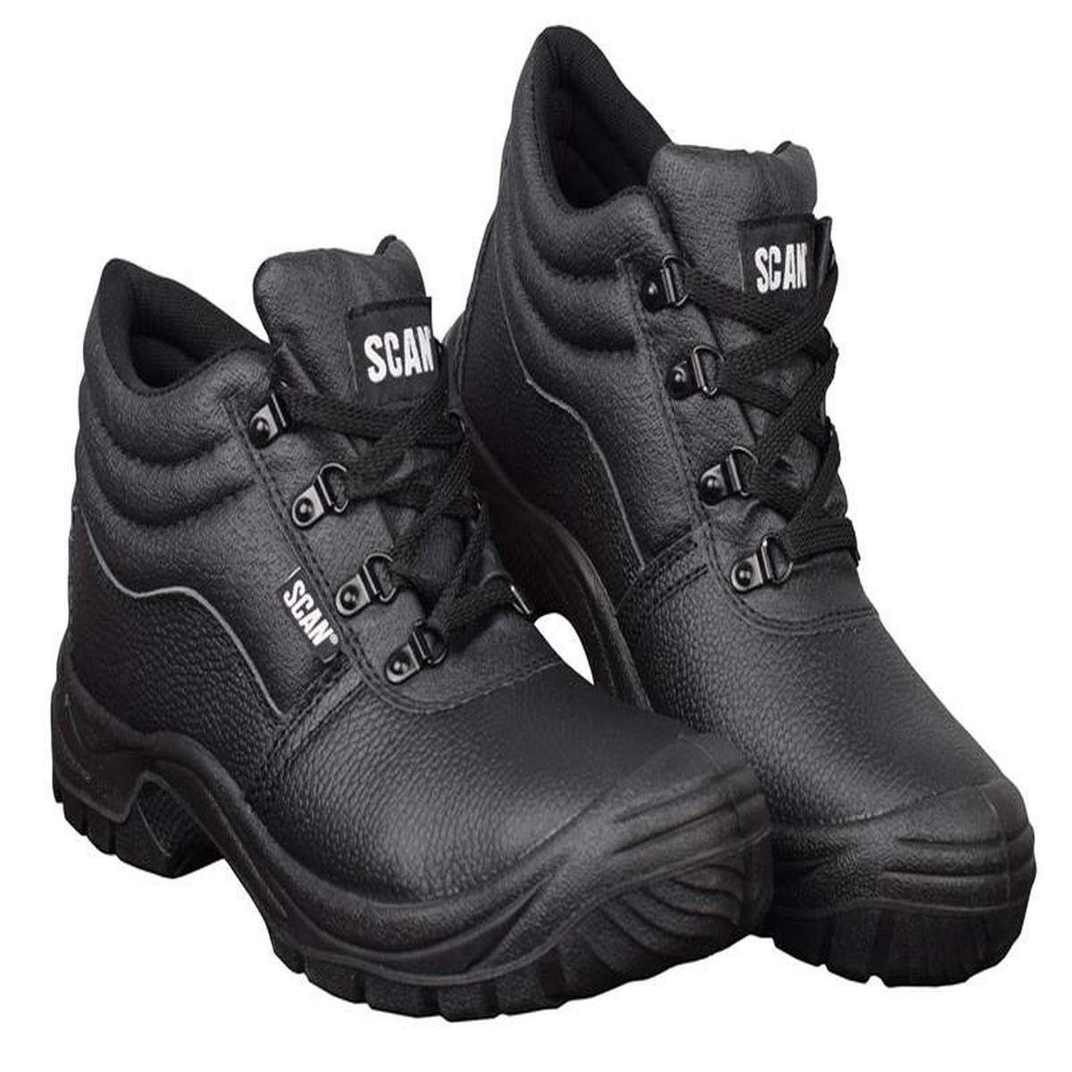 4 D-Ring Chukka Safety Boots Black UK 7 EUR 41