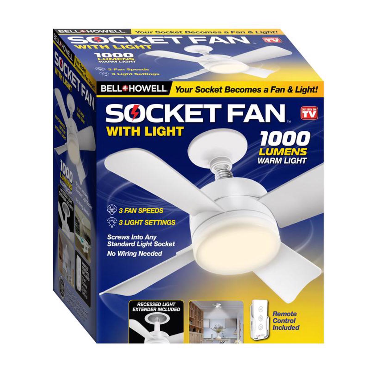 Bell Howell 8563 LED Indoor Socket Fanlight White