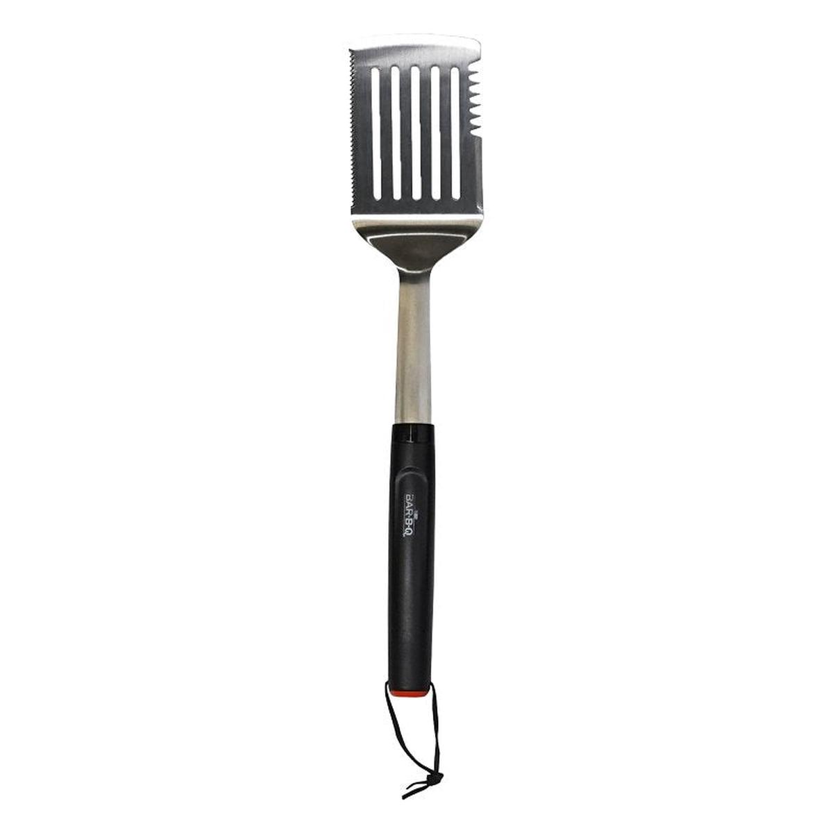 Mr BAR-B-Q 20150Y Spatula Stainless Steel Blade Stainless Steel Plastic Handle Round Handle