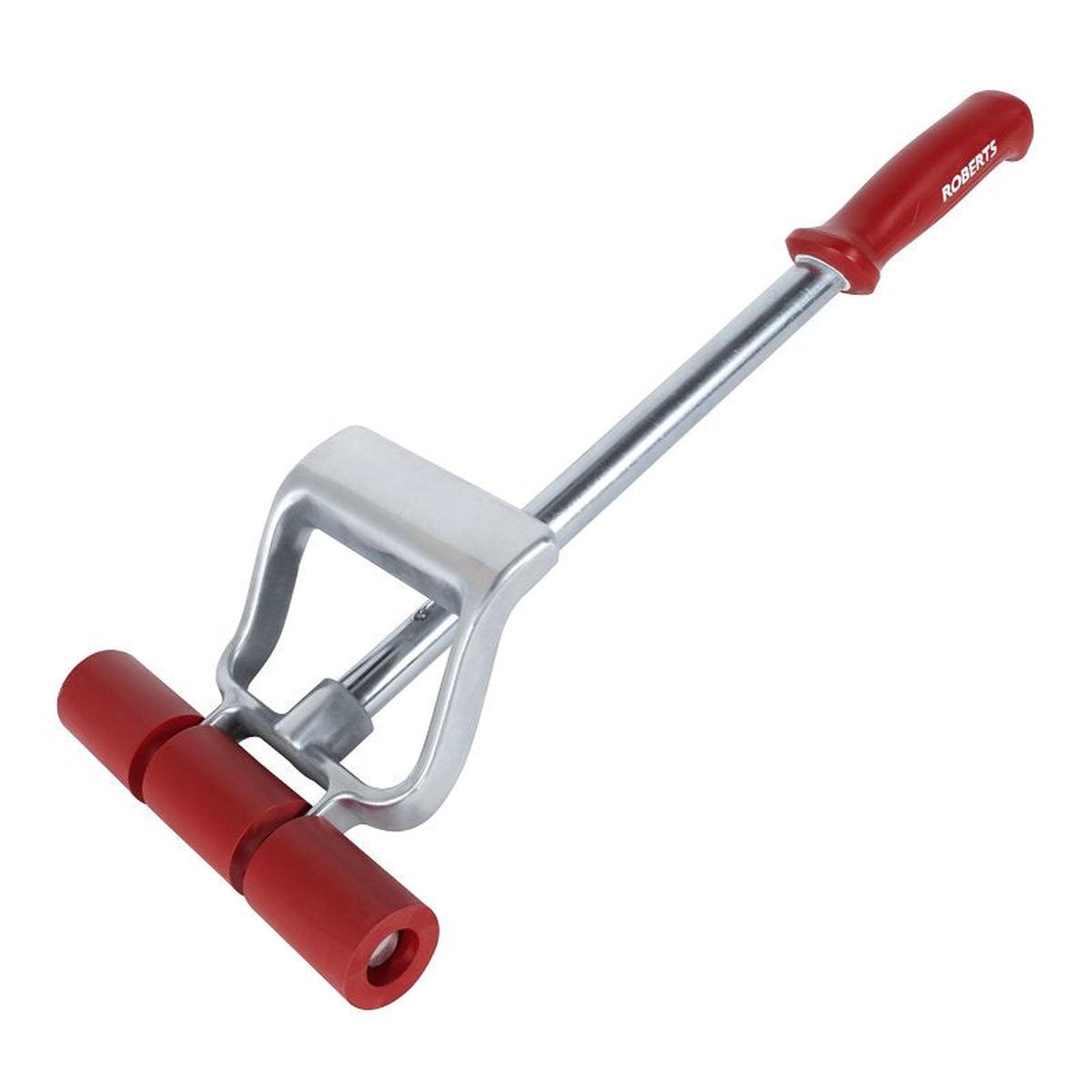 Roberts 10-955 Extendible Floor Roller 3 in Dia Roller 7-38 in W Roller Steel Roller Twist-Lock Handle