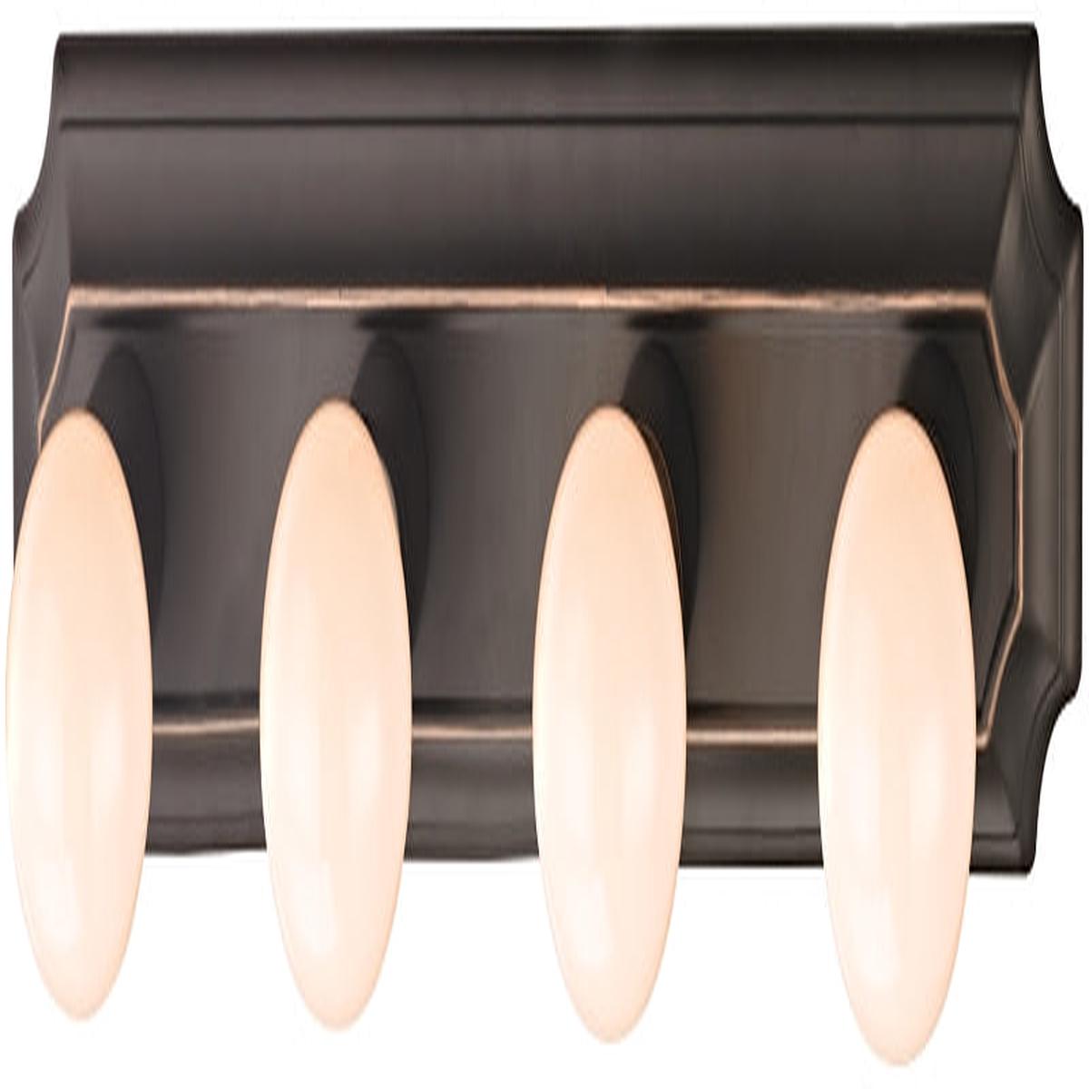 Boston Harbor 045234-VB Vanity Bar Fixture 100 W 4-Lamp G Lamp Steel Fixture Venetian Bronze Fixture