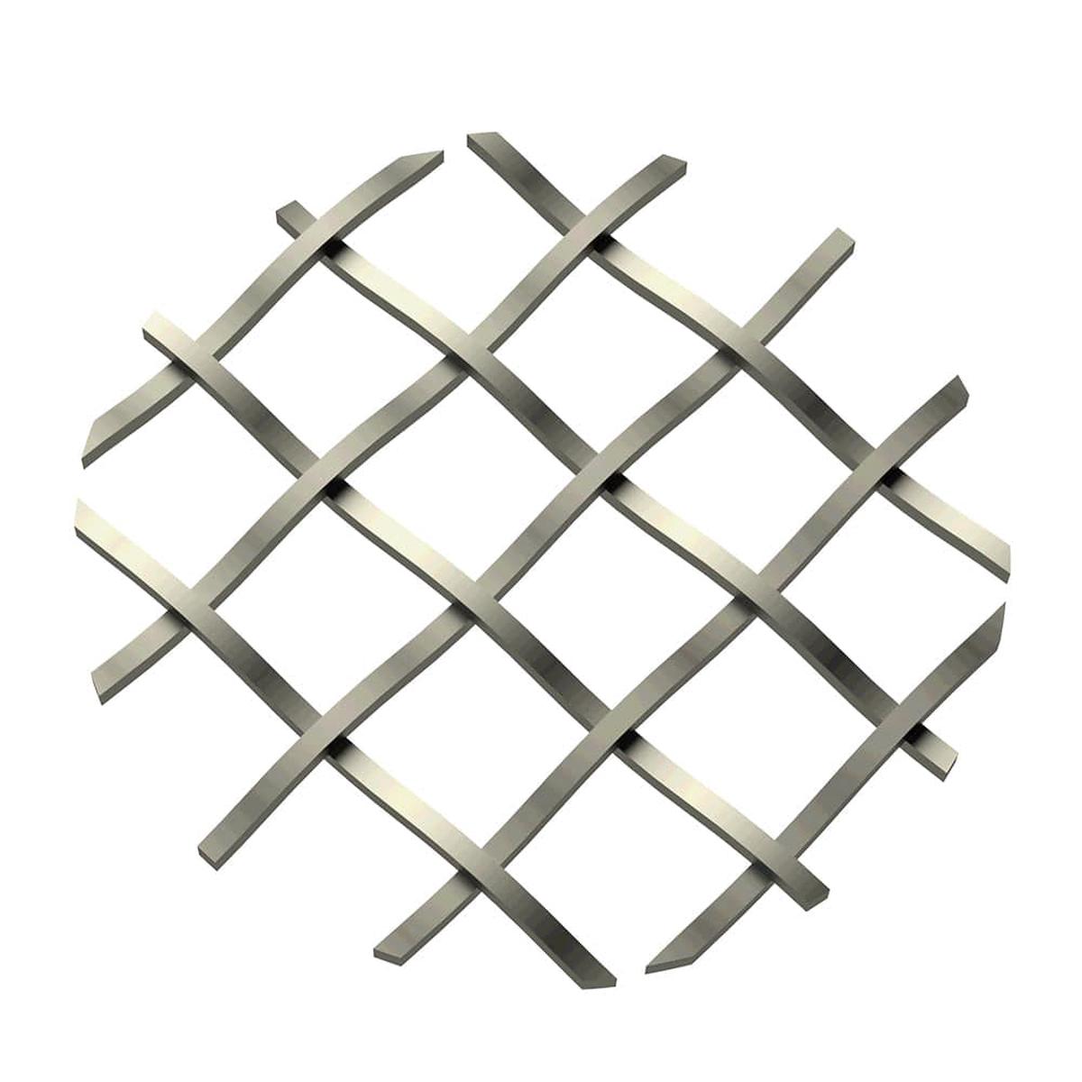 5 Straight Flat Diamond Decorative Grille - Antique Pewter 36 W x 24 L Sheet