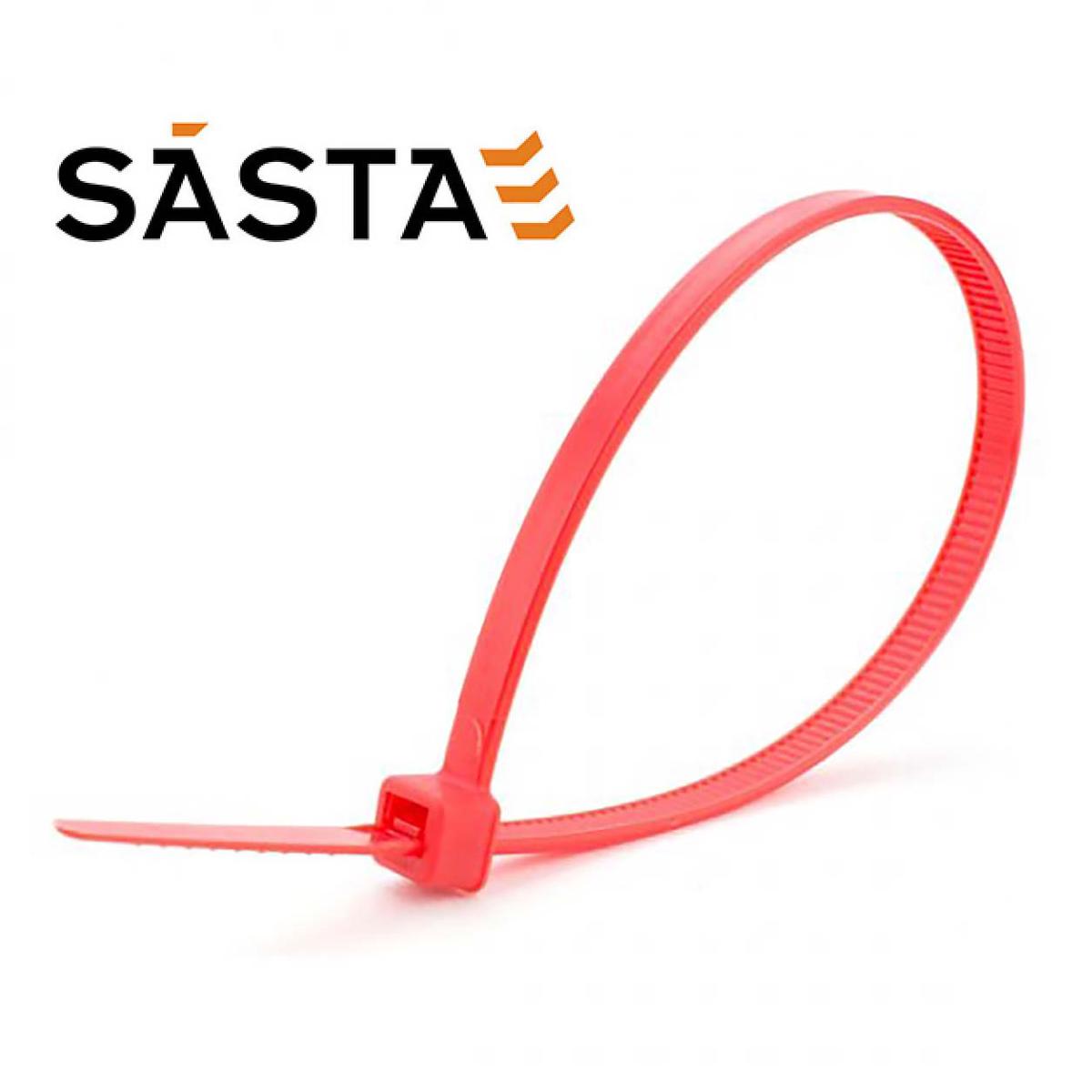 Sasta 48x200mm Red Cable Tie (pk 100)