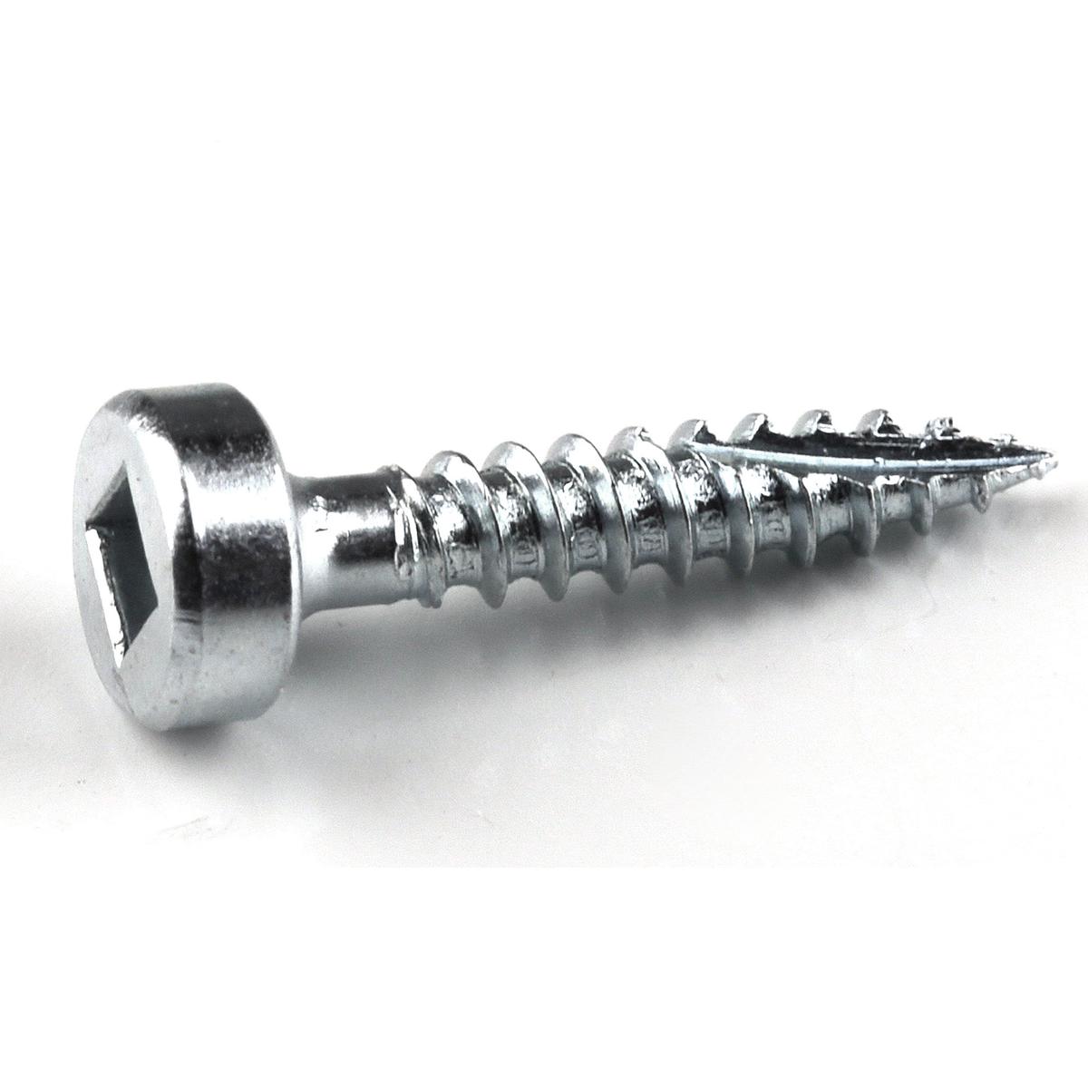 Pocket Hole Screw - 6 Fine - Square Drive - Pan-Head - Zinc